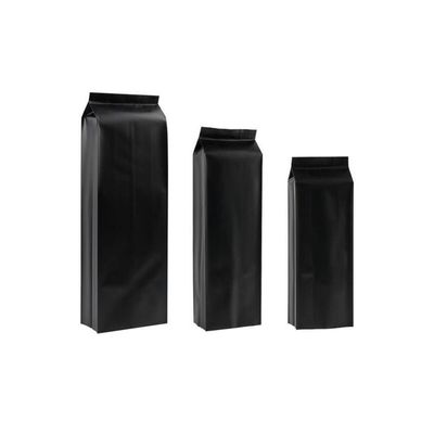 품질  500g Gusset Foil Coffee Powder Package Moisture Proof Matte Black Single Side Bag With Valve 공장