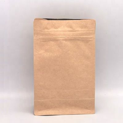 품질  Kraft Paper Moisture Proof Coffee Bag With Valve 100g Kraft Paper Flat Bottom Coffee Bag Craft Paper Pouch Plastic Packaging Bag With Valve 공장