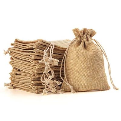품질  2700310 Kids Birthday Party Favor Bag Logo Drawstring Burlap Folding Weeding Drawstring Bag 공장